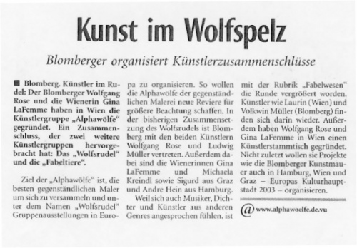 Lippische Landeszeitung Januar 2003