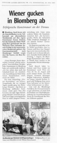 Lippische Landeszeitung Juli 2005