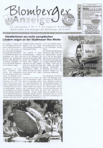 Blomberger Anzeiger August 2005
