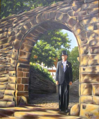 Blomberger Schütze Öl/Lw 60cm x 50cm