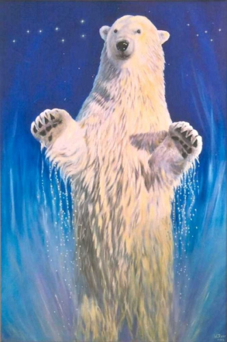 Der große Bär Öl/Lw 120cm x 80cm